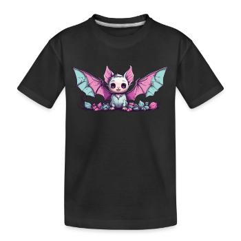 Esthétique Gothique Kawaii Bat e-girl Design - T-shirt bio Premium Enfant - noir - Devant