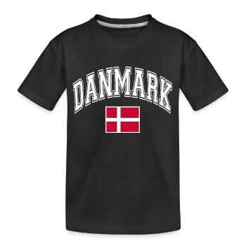 Drapeau du Danemark - T-shirt bio Premium Enfant - noir - Devant