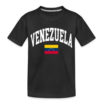 Venezuela Flag - Kids' Premium Organic T-Shirt - black - Front