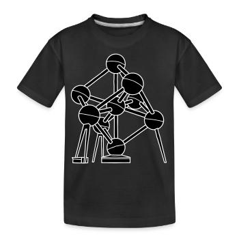 Atomium Brussels 2 - Kids' Premium Organic T-Shirt - black - Front