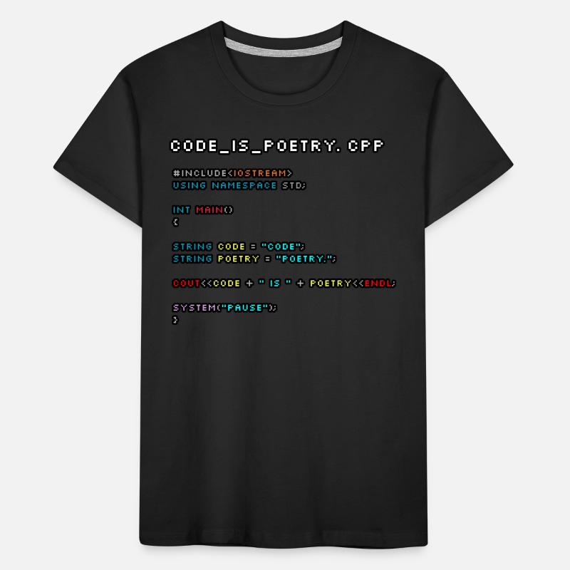 Le code, c’est de la poésie.CPP T-shirt bio Premium Enfant