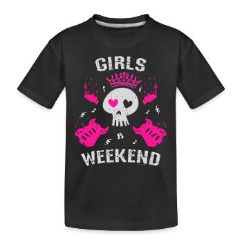 Mädels Wochenende - Kinder Premium Bio T-Shirt - Schwarz - Vorne