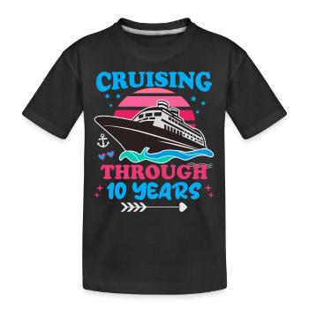 Kreuzfahrt durch den 10. Hochzeitstag - Kinder Premium Bio T-Shirt - Schwarz - Vorne