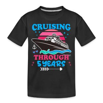 Kreuzfahrt durch den 5. Hochzeitstag - Kinder Premium Bio T-Shirt - Schwarz - Vorne