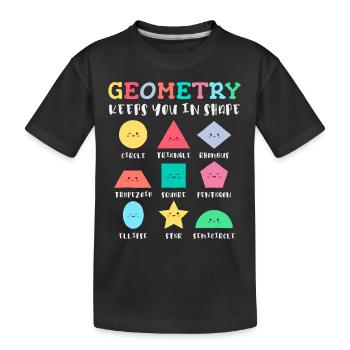 Formes géométriques avec des dictons positifs - T-shirt bio Premium Enfant - noir - Devant