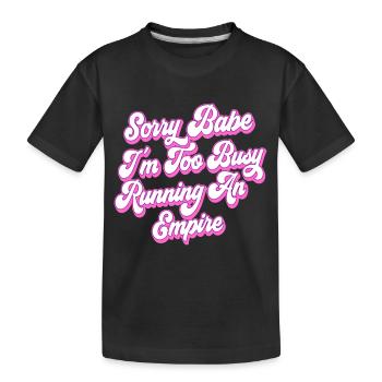 Busy Empire Runner | Colors changeable - Kids' Premium Organic T-Shirt - black - Front