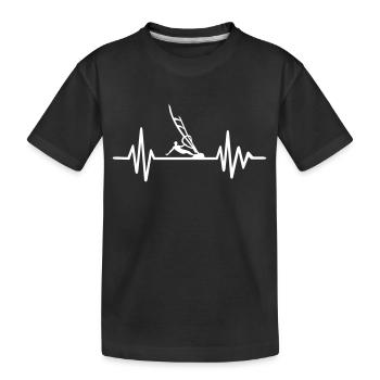 Planche a voile - T-shirt bio Premium Enfant - noir - Devant