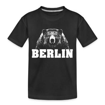 Berlin Bear - Kids' Premium Organic T-Shirt - black - Front