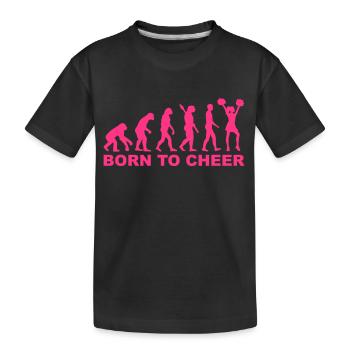 Evolution Cheerleading - Kinder Premium Bio T-Shirt - Schwarz - Vorne