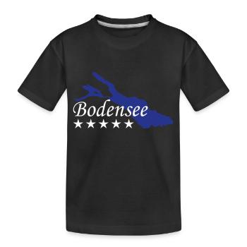 Bodensee - Kinder Premium Bio T-Shirt - Schwarz - Vorne