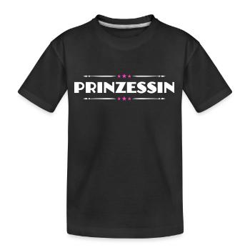 Prinzessin - Kinder Premium Bio T-Shirt - Schwarz - Vorne