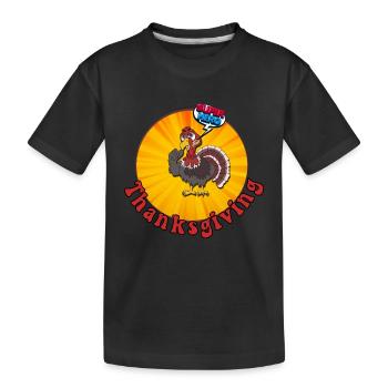 Proud bird - Kids' Premium Organic T-Shirt - black - Front
