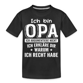 Grandpa's Grandpa's Gift - Kids' Premium Organic T-Shirt - black - Front