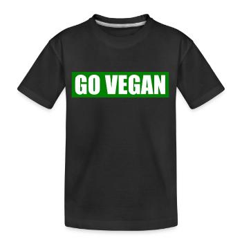 Go vegan - T-shirt bio Premium Enfant - noir - Devant