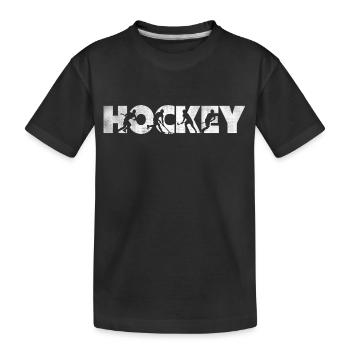 Joueur de hockey Vintage Retro Graphic Field Hockey - T-shirt bio Premium Enfant - noir - Devant