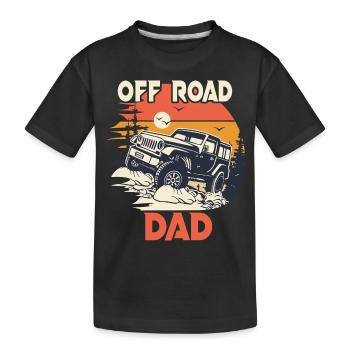 4x4 Offroad 4X4 Humor Papa Offroad - Kinder Premium Bio T-Shirt - Schwarz - Vorne