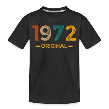 1972 Original - Kinder Premium Bio T-Shirt - Schwarz - Vorne