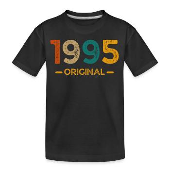 1995 Original - Kinder Premium Bio T-Shirt - Schwarz - Vorne
