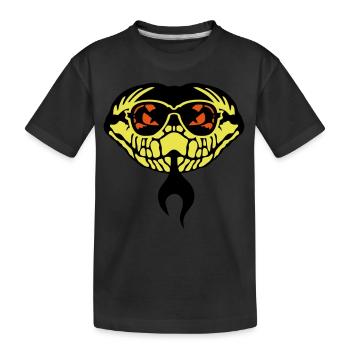 sonnenbrille schlange zunge viper 1202 - Kinder Premium Bio T-Shirt - Schwarz - Vorne