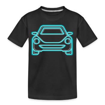 voiture bleue - T-shirt bio Premium Enfant - noir - Devant