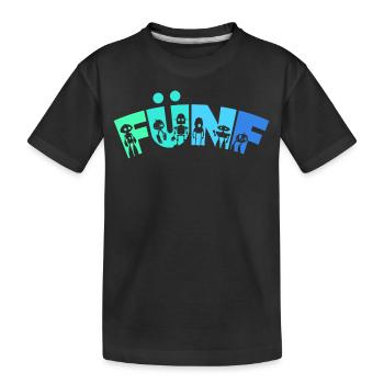 Kinder Geburtstag 5 Jahre alt Robotik Roboter - Kinder Premium Bio T-Shirt - Schwarz - Vorne