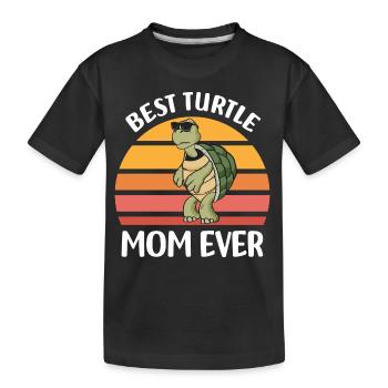 Schildkröten - Kinder Premium Bio T-Shirt - Schwarz - Vorne