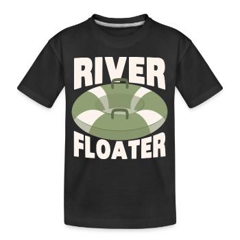 Rafting Wassersport - Kinder Premium Bio T-Shirt - Schwarz - Vorne