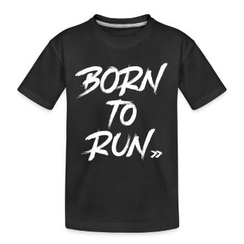 Né pour courir - T-shirt bio Premium Enfant - noir - Devant