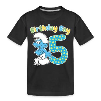 Birthday Boy 5. Geburtstag - Kinder Premium Bio T-Shirt - Schwarz - Vorne