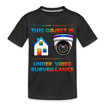 Surveillance des bâtiments - T-shirt bio Premium Enfant - noir - Devant
