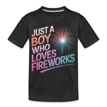 Pyrotechnie Feux d’artifice Pyrotechnie - T-shirt bio Premium Enfant - noir - Devant
