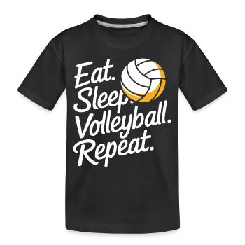 Volleyball Players Beach Volleyball Volleyball Players - Kids' Premium Organic T-Shirt - black - Front