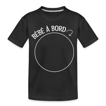 bébé à bord - T-shirt bio Premium Enfant - noir - Devant