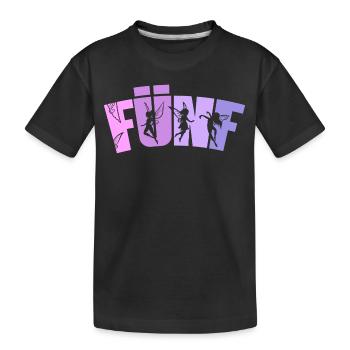 Feen Geburtstag 5 Jahre Mädchen Kleine Fee - Kinder Premium Bio T-Shirt - Schwarz - Vorne