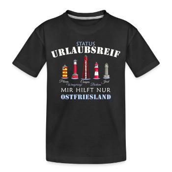 La Frise orientale prête pour les vacances, la mer du Nord allemande - T-shirt bio Premium Enfant - noir - Devant