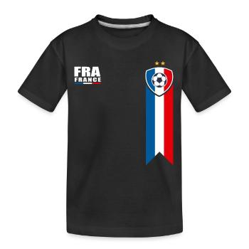 France championnat d europe football équipe france - T-shirt bio Premium Enfant - noir - Devant