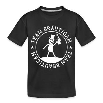 Équipe du marié - T-shirt bio Premium Enfant - noir - Devant