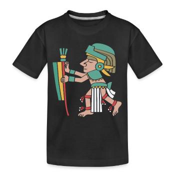 Maya kalender aztec Inka - Kinder Premium Bio T-Shirt - Schwarz - Vorne