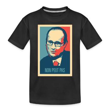 Popularité de François Hollande - T-shirt bio Premium Enfant - noir - Devant