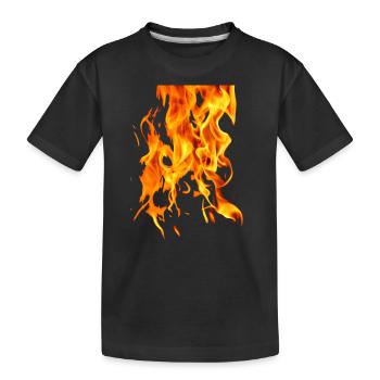 Feuer - Kinder Premium Bio T-Shirt - Schwarz - Vorne