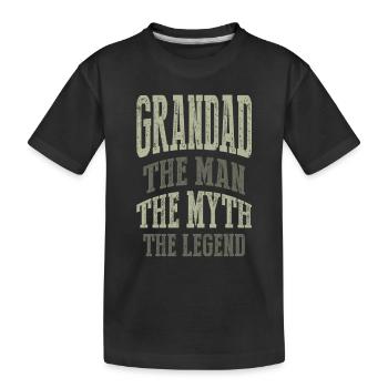 Grandad The Man T-shirts Gifts - Kids' Premium Organic T-Shirt - black - Front