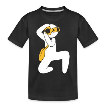 Photographer - Kids' Premium Organic T-Shirt - black - Front
