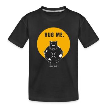 Cow Rock / Say: hug me - Kids' Premium Organic T-Shirt - black - Front