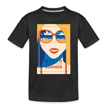 Bonjour l’été ! Joyeusement coloré comme le design d’été - T-shirt bio Premium Enfant - noir - Devant