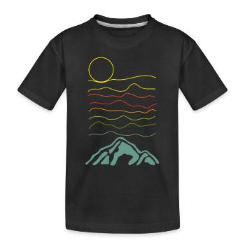 Illustration de paysage - T-shirt bio Premium Enfant - noir - Devant