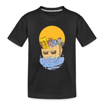 T-Shirt Tiere Afrika - Kinder Premium Bio T-Shirt - Schwarz - Vorne