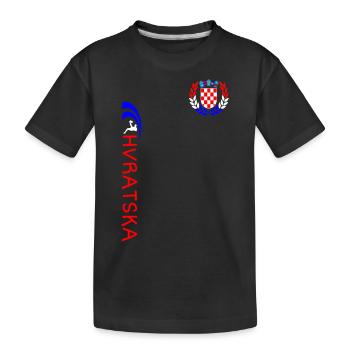 Croatie Football - T-shirt bio Premium Enfant - noir - Devant