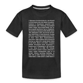 Datensatz - Kinder Premium Bio T-Shirt - Schwarz - Vorne