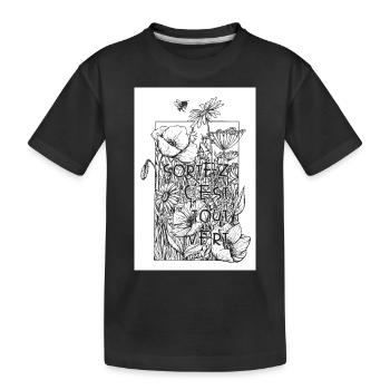 Get out it's all green poster - Kids' Premium Organic T-Shirt - black - Front