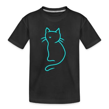 Kätzchen Katze Katzen Haustiere Kinder Miau - Kinder Premium Bio T-Shirt - Schwarz - Vorne